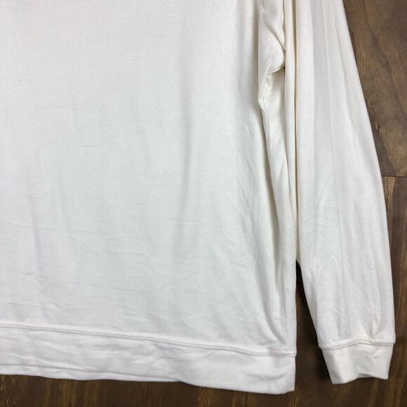 Cabin Fever Womens Sweater Cream Cozy Lounge Cabincore Stretch Medium - Picture 4 of 12